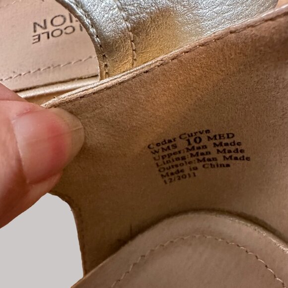 AK Klein Sports Womens Metallic Wedge Sandals Size 10 - Picture 11 of 14